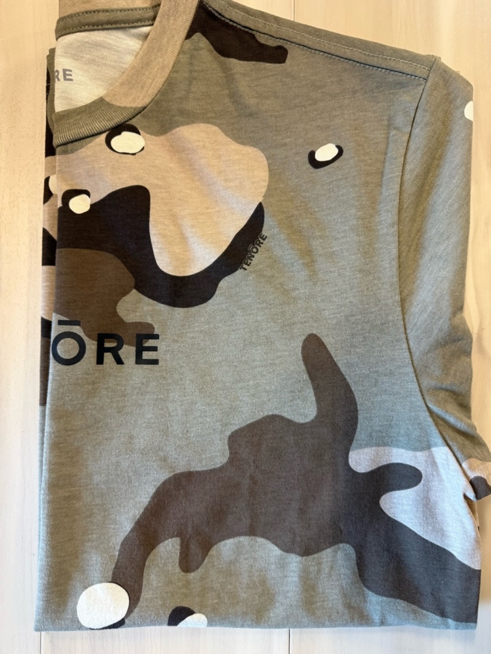 TENORE Classic Logo Camo Tee - Olive & Brown. NWOT. - Picture 6 of 7